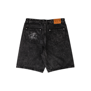 Life Is Pain Denim Shorts (Black)