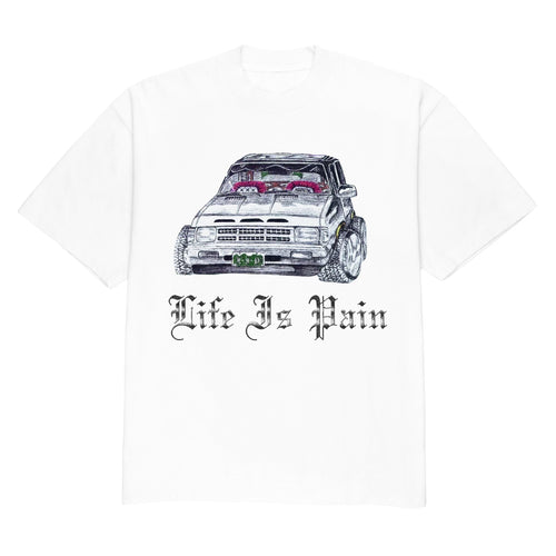 Life Is Pain Motors T-Shirt (White)
