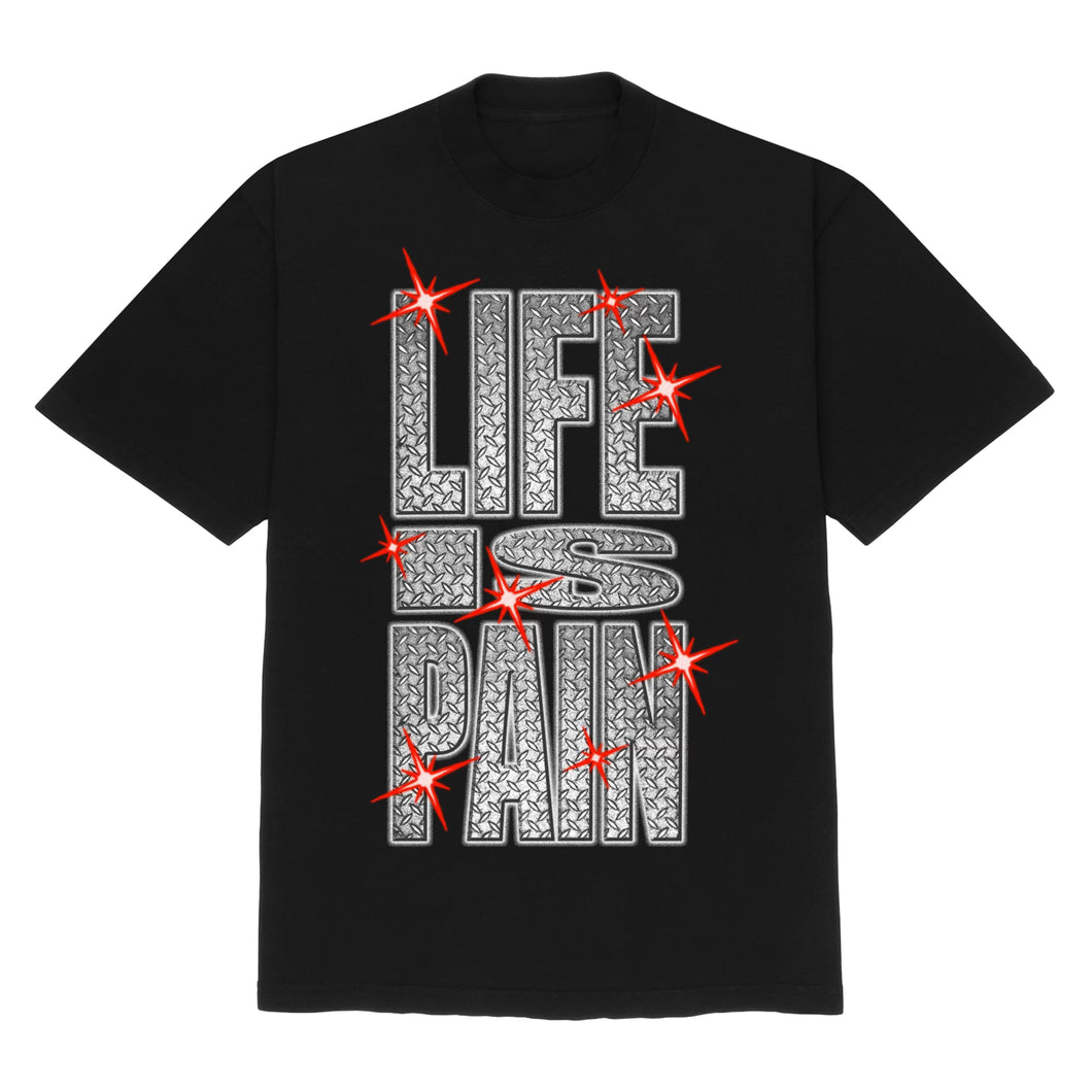 Life Is Pain Metal T-Shirt (Black)